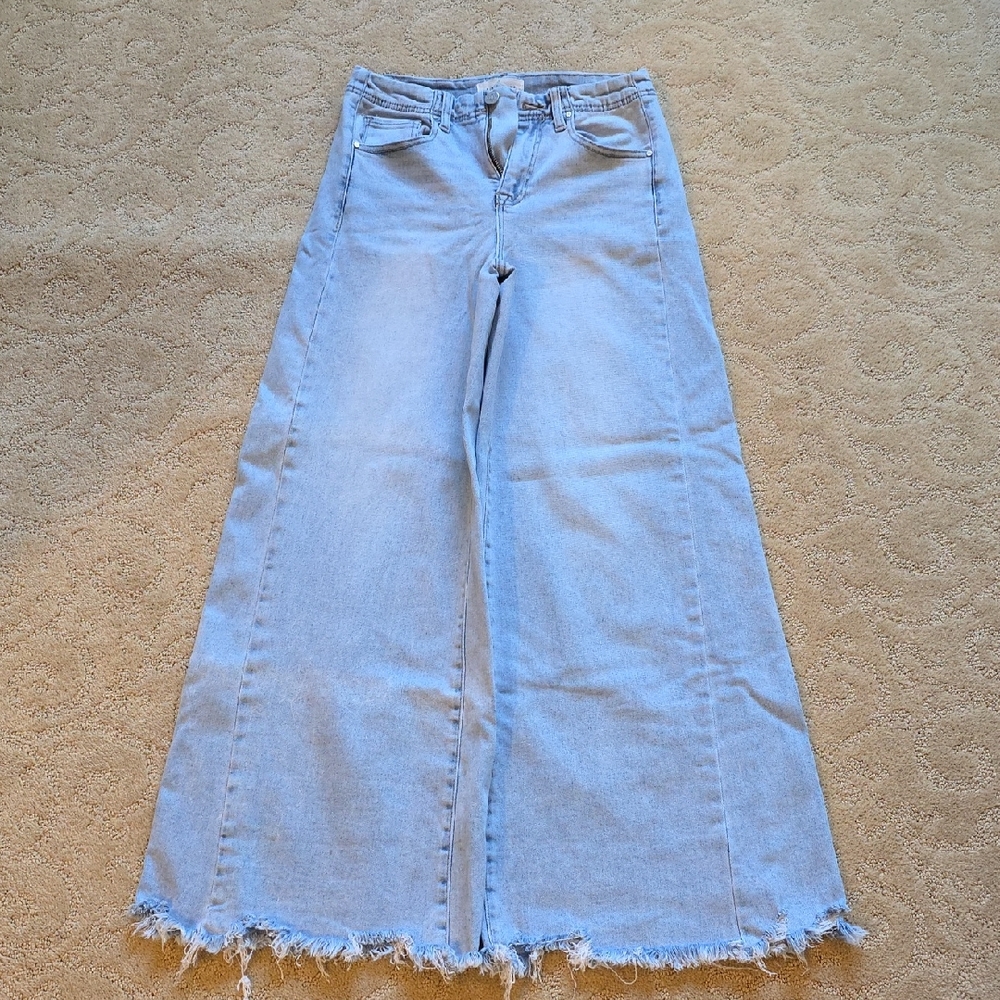 Light Blue Wide-Leg Women's Jeans